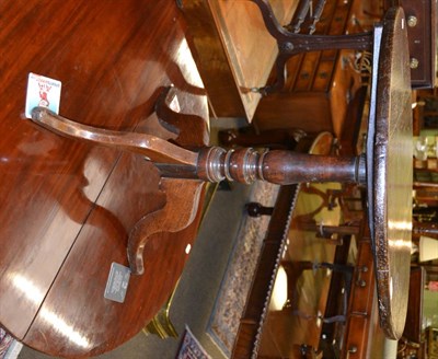 Lot 1349 - George III oak tripod table