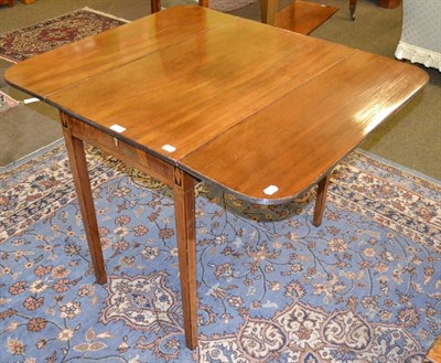 Lot 1352 - Mahogany inlaid Pembroke table