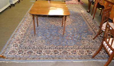 Lot 1354 - Isparta carpet, Central Anatolia, the blue/grey field of floral vines centred by a medallion framed