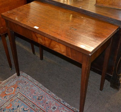 Lot 1359 - 19th century mahogany fold-over tea table