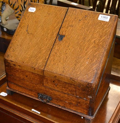 Lot 1360 - Victorian hinged stationery cabinet