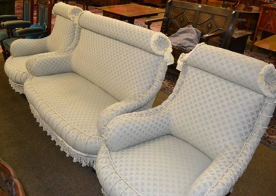 Lot 1369 - French suite comprising two armchairs and a sofa