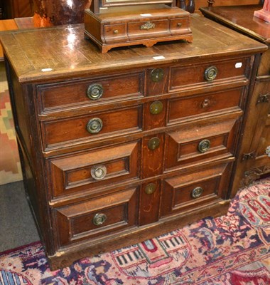 Lot 1407 - 17th century oak chest of drawers