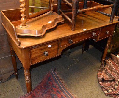 Lot 1427 - 19th century mahogany washstand with gallery back