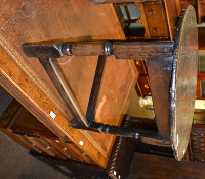 Lot 1431 - 18th century and later oak cricket table