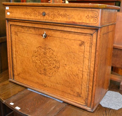 Lot 1436 - Beidermeir style birdseye maple secretaire top section