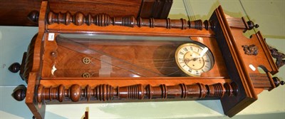 Lot 1443 - Walnut Vienna wall clock