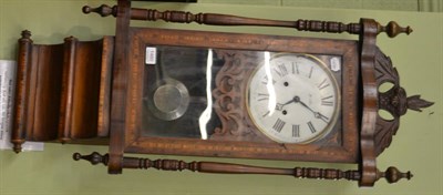 Lot 1460 - Mahogany striking wall clock