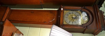 Lot 1467 - Oak longcase clock by John Holroyd, Wakefield, with brass face, broad chapter ring, Roman...