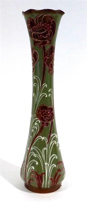 Lot 1 - A William Moorcroft for Macintyre & Co Ruby Lustre Vase, circa 1908, with white slip and ruby...