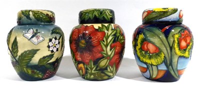 Lot 7 - A Modern Moorcroft Pheasant's Eye Pattern Ginger Jar and Cover, designed by Shirley Hayes,...