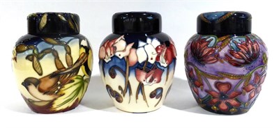 Lot 11 - A Modern Moorcroft Inglewood Pattern Ginger Jar and Cover, designed by Philip Gibson, 15.5cm; A...