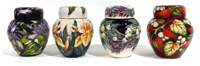 Lot 17 - A Modern Moorcroft Winter Harvest Pattern Ginger Jar and Cover, designed by Sian Leeper, 11cm;...
