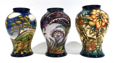 Lot 19 - A Modern Moorcroft Gypsy Pattern Vase, designed by Rachel Bishop, 16cm; A Modern Moorcroft...