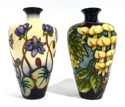 Lot 23 - A Modern Moorcroft Hepatica Pattern Vase, designed by Emma Bossons, 16cm, and A Modern...
