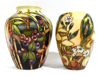 Lot 29 - A Modern Moorcroft Underwood Pattern Vase, 316/350, designed by Debbie Hancock, 18cm; and A...