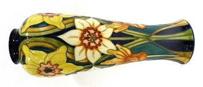 Lot 42 - A Modern Moorcroft Daffodil Pattern Vase, 124/250, designed by Rachel Bishop, 36.5cm