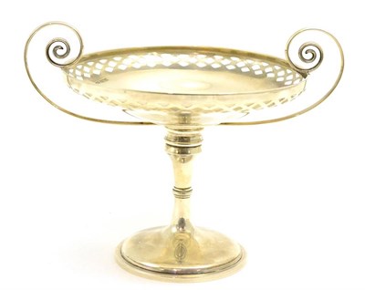 Lot 67 - Silver twin-handled pedestal dish