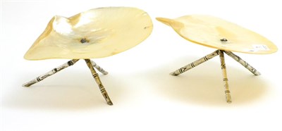 Lot 71 - Pair of Chinese export and mother-of-pearl waiters