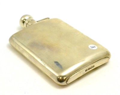 Lot 82 - A silver hip flask, modern Sheffield hallmark