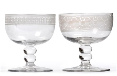 Lot 142 - A Davenport Patent Glass Goblet, circa 1806-1810, the ovoid bowl decorated with a band of...