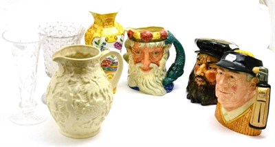 Lot 120 - Doulton and other character jugs, pottery and glassware