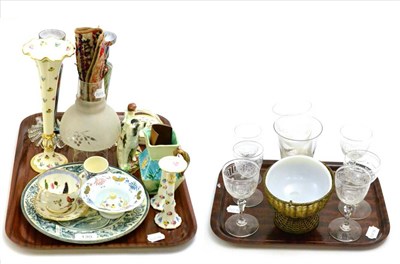 Lot 130 - Sampler, glass and ceramics