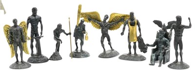 Lot 133 - A set of eight bronzed figures of Greek gods