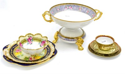 Lot 140 - Noritake china, Crown Staffordshire plate and Adderley cabinet plate