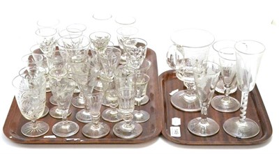 Lot 149 - A collection of 18th and 19th century drinking glasses (32)