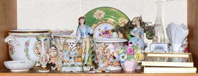 Lot 170 - Decorative ceramics including Coalport, Royal Crown Derby, Staffordshire, Continental figures,...