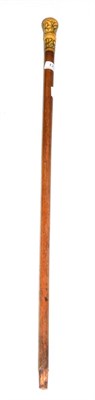 Lot 179 - A cane with pique inlaid horn handle