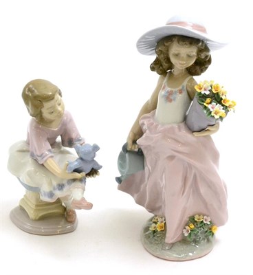 Lot 193 - Two Lladro figures - 'Flower Song' and 'Perfect Picture'