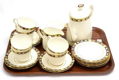 Lot 198 - A Royal Crown Derby 'Kedleston' pattern tea service comprising of a teapot, cream, sugar, six...