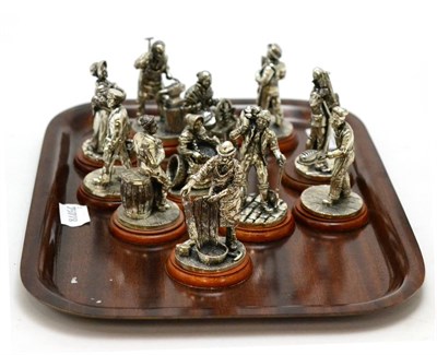 Lot 201 - Eleven (full set) English miniatures