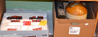 Lot 234 - A Corgi heavy haulage box set together with a box of miscellaneous including stonewarejars etc