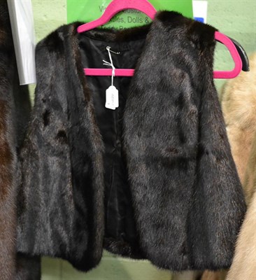 Lot 242 - Dark mink fur waistcoat, lined