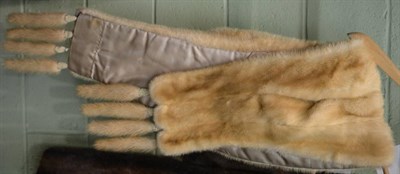 Lot 250 - Ross Furriers blond mink stole with detachable tails