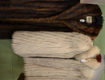 Lot 251 - Whiteheads artic fox fur jacket and Rowntrees brown musquash coat (2)