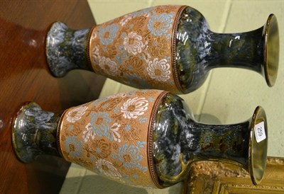 Lot 259 - Pair of Doulton stoneware vases