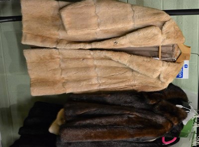 Lot 260 - A mink jacket with rever collar and a blonde fur coat (2)