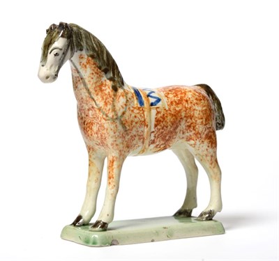 Lot 167 - A Pratt Type Figure of a Horse, possibly St Anthony, Newcastle, circa 1810, standing four...