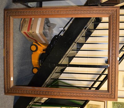 Lot 618 - Carved oak picture frame in Arts & Crafts style