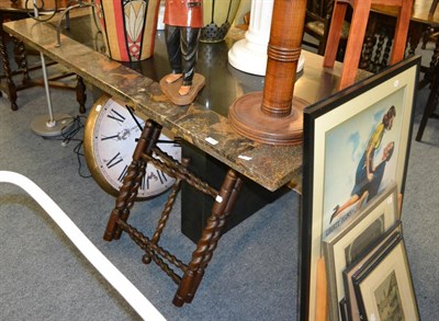 Lot 630 - Modern marble style dining table