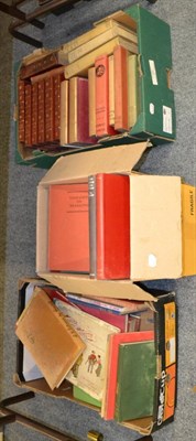 Lot 650 - Three boxes of mostly hunting related books including six volumes of Surtees