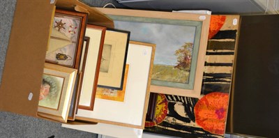 Lot 666 - A group of pictures including modern oils, prints, watercolours etc.