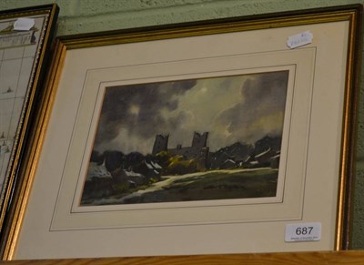 Lot 687 - E.J.W. Prior (b. 1914), Castle Bradford, watercolour