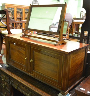 Lot 740 - An Edwardian mahogany wardrobe base converted to a blanket box