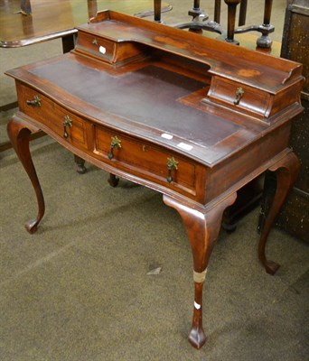 Lot 763 - 19th century mahogany four tier chest of drawers of small proportions and a lady's mahogany leather