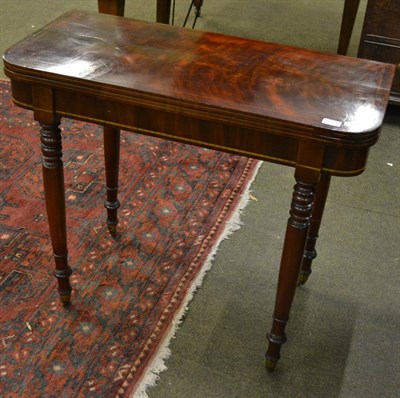 Lot 769 - Mahogany fold-over games table